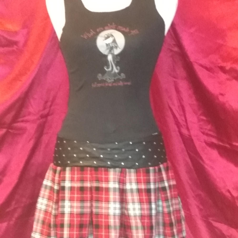 Justice plaid skirt with elastic waist